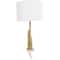 2ft. Gold Metal Abstract Tiered Pillar Accent Lamp with Glass Base